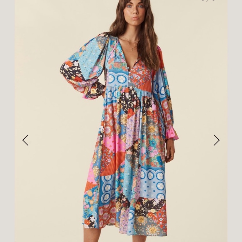 Spell & The Gypsy Cha Cha Gown Jewel Patchwork Dress Size XS – Boho Festival